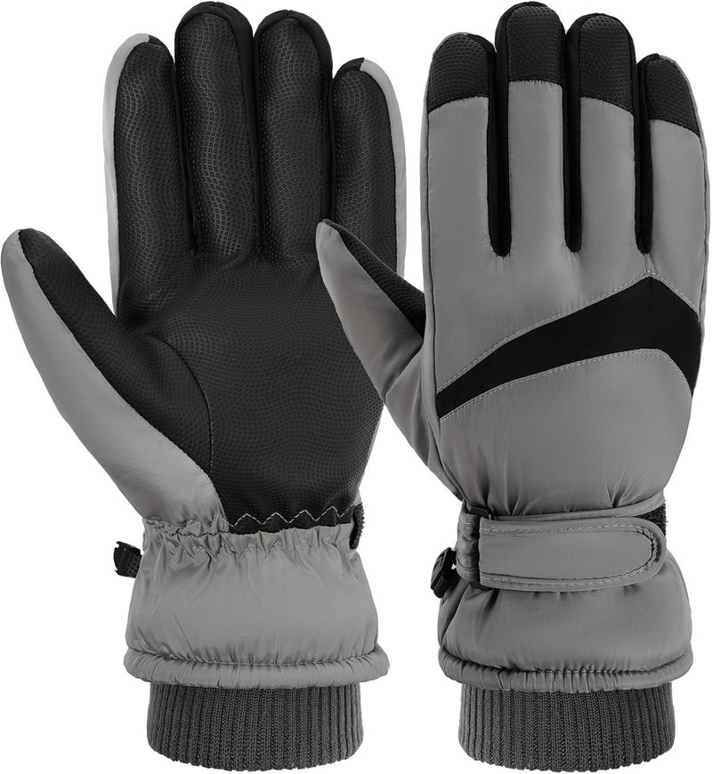 Pleneal Winter Ski Gloves Women Men, Windproof Waterproof Gloves with Warm Touchscreen Thermal Lining Anti-Slip for Work Cycling Motorcycle Snowboarding - Image 1